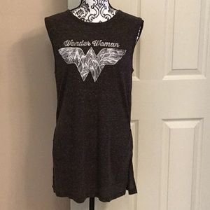 NWT Wonder Woman distressed tank top